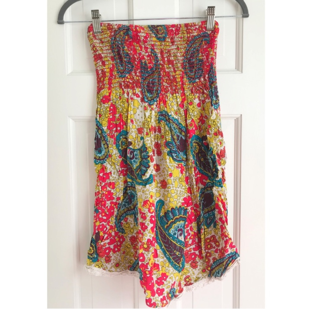 Forever 21 Paisley Strapless Sun Dress